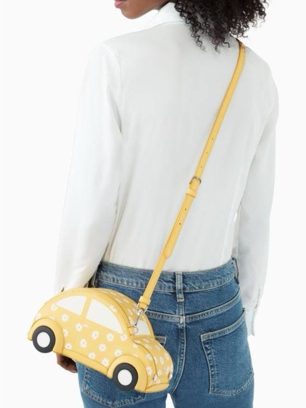 SOLD! NWT Kate Spade Beep Beep Car K6051 Crossbody Bag Yellow RARE w Dust Bag - Picture 3 of 12